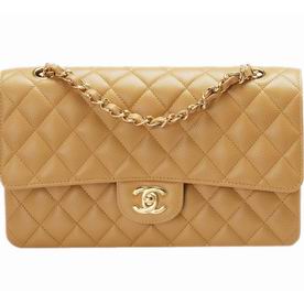 Chanel Caviar Medium Double Flap Bag Camel(Silver) A01112CMS