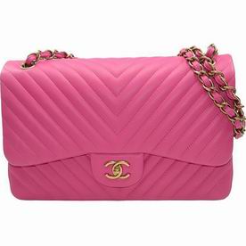 Chanel Lambskin V Jumbo Size Coco Flap Bag Pink A58600LPINKV