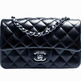 Chanel Caviar Anti-silver Chain Mini Coco Flap Bag Deep Blue A69906C