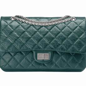 Chanel Jumbo Reissue Aged Calfskin Bag in Green A357586