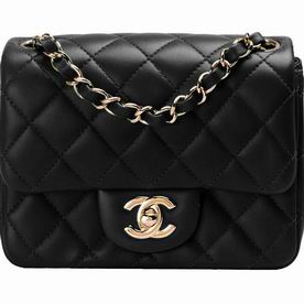 CHANEL Classic Gold Hardware Rhombic Lambskin Bag in Black A759743