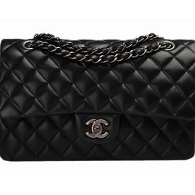 Chanel Lambskin Anti-Silver CC Coco Bag Black A546753