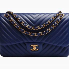 Chanel Chevron Boy Shopping Bag Electric Arc Lighting Blue A599358