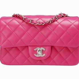 Chanel Lambskin Mini Coco Bag In Peach Red A598895
