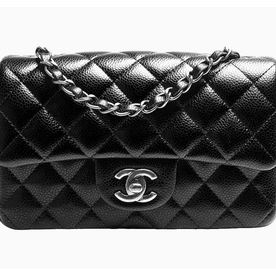 Chanel Caviar Mini Classic Flap Bag Black Anti-Silver A69900C-BLK-BLKSS
