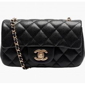 Chanel Caviar Mini Coco Bag Gold Chain 65051C-BLK-SS