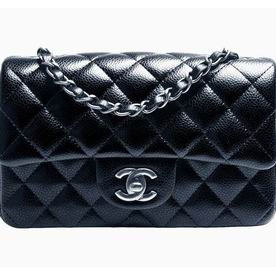 Chanel Caviar Mini Flap Bag Dark Blue Anti-Silver A69900C-BLU-BLUSS