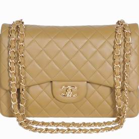 Chanel Lambskin Jumbo Double Flap Bag Khaki(Gold) A58600KAL