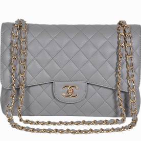Chanel Caviar Jumbo Double Flap Bag Gray(Gold) A58600GLG