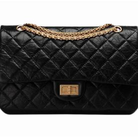 Chanel Jumbo Aged Calfskin Bag in Black(Antique-Gold) A12456AG