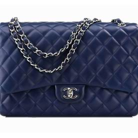 Chanel Marine Lambskin Flap Bag In Navy Blue(Silver) A47600-93925