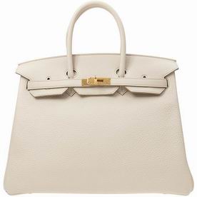 Hermes Apricot Color Togo Leather Birkin 35 Gold Chain Hand-sewing BK358LTGA