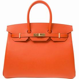 Hermes FEU Orange Epsom Leather Birkin 35 Gold Chain Hand-sewing BK359JEPGP