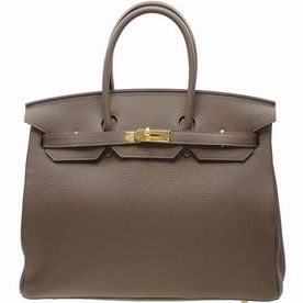 Hermes Taupe Togo Leather Birkin 35 Gold Chain Hand-sewing BK3516TGGP