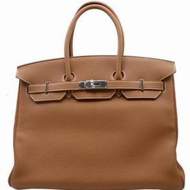 Hermes Gold Togo Leather Birkin 35 Silver Chain Hand-sewing BK3537TGSS
