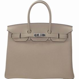 Hermes Gris Togo Leather Birkin 35 Silver Chain Hand-sewing BK3581TGCK