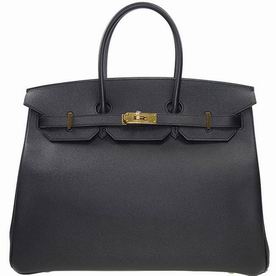 Hermes Black Epsom Leather Birkin 35 Gold Chain Hand-sewing BK3589EPGP