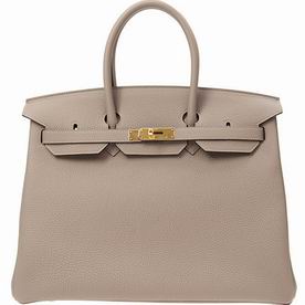 Hermes M8 Gray Togo Leather Birkin 35 Gold Chain Hand-sewing BK35M8TGGP