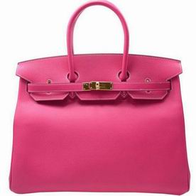 Hermes Peach Red Epsom Leather Birkin 35 Gold Chain Hand-sewing BK35E5EPGP