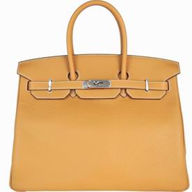 Hermes Clemence 35cm Birkin Bag Silvery Hardware Hand Sewing H1030903