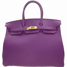 Hermes Purple Togo Leather Birkin 35 Gold Chain Hand-sewing BK35P9TGGP