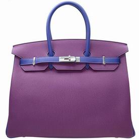 Hermes Purple Togo Leather Birkin 35 Silver Chain Hand-sewing BK35P97TTGSS