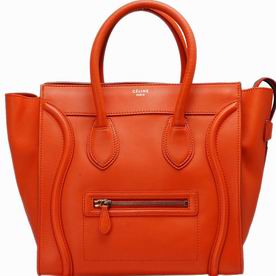Celine Mini Square Luggage Smooth Calfskin Nano Orange CE52053