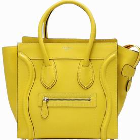 Celine Micro Luggage Bubble Calfskin Nano Bag Light Yellow CE52212