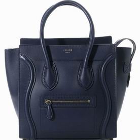 Celine Calfskin Nano Luggage Micro Mini Bag Deep-Blue CE94379