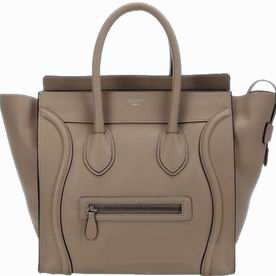 Celine Calfskin Medium Nano Luggage Bag Coco-Grey CE44895