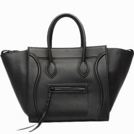 Celine Small Luggage Phantom Square Calfskin Bag Black 169951BLG