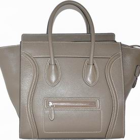 Celine Mini Luggage Bubble Calfskin Nano Elephant Gray CE52485