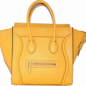 Celine Mini Luggage Bubble Calfskin Nano Ginger Yellow CE52489