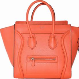 Celine Mini Luggage Bubble Calfskin Nano Watermelon Red CE52487