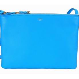 Celine Trio Lambskin Big Size Shoulder Bag Sky-Blue CE51784