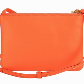 Celine Trio Lambskin Mini Size Shoulder Bag Orange CE51713