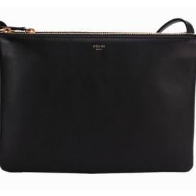 Celine Trio Lambskin Big Size Shoulder Bag Black CE51732