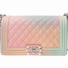 Chanel Pink Calfskin Leather Medium Boy Bag Pink Lock Silver Hardware A67086CMCP