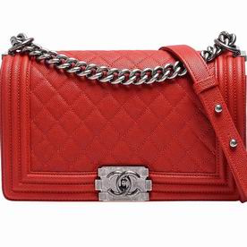CHANEL Boy Rhombus Gold Hardware Caviar Calfskin Bag in Black A5445D7