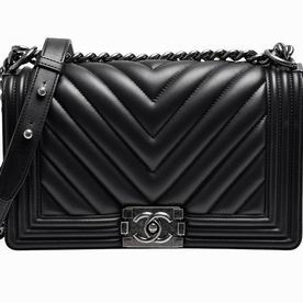 Chanel V Calfskin Leather Gold Hardware Black A165DC9