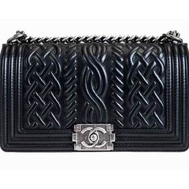 Chanel Early-Autumn Calfskin Leather Boy Bag Black A44255