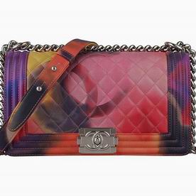 Chanel Colorful Calfskin Medium Size Boy Bag Silver Hardware A90803