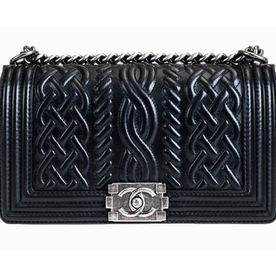 Chanel Early-Autumn Calfskin Boy Bag Black(Antique-Silver) A66307