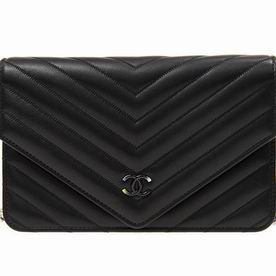 Chanel Coco Flap Messager Bag Black Silver Hardware A82619BLKB