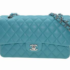Chanel Lambskin Coco Flap Medium Size Bag Light Blue A01112LLBLUE