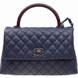 Chanel Coco Handle Anti-Silver Hardware In Blue A92991CBLULIZ