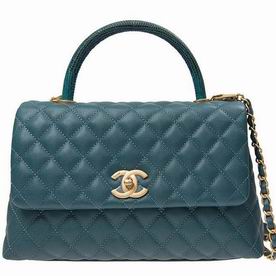 Chanel Coco Handle Anti- Gold Hardware In Green A92991CLAGLIZ