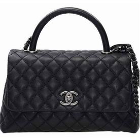 Chanel Coco Handle Anti- Silver Hardware Black A92991CBLKSS