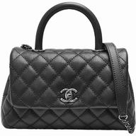 Chanel Small Coco Handle Caviar Anti-silver Hardware Black A92990HQJY