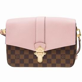 Louis Vuitton Damier Ebene Canvas And Small Grained Calf Clapton PM Magnolia N44244
